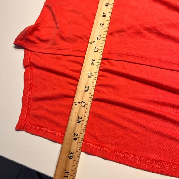 BCBGMAXAZRIA Bright Coral Sleeveless Round Neckline Top Medium - Picture 7 of 7